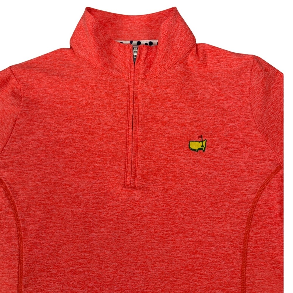 Masters Peter Millar Womens Coral Heather Quarter Zip Golf Pullover M - Picture 4 of 16